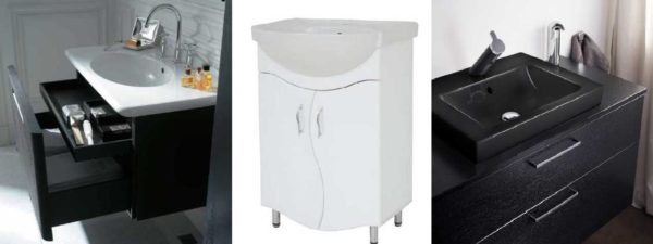 You can install a washbasin in the bathroom in a cabinet