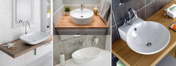 Types of overhead sinks and their sizes