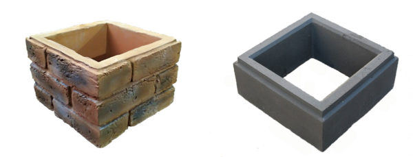 Decorative pressed and concrete blocks