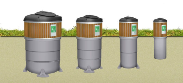 buried waste containers