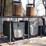self-elevating underground waste bins