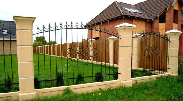 fence posts from type-setting blocks