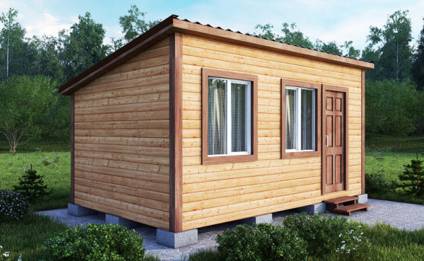 A small house from one module is a great option for giving