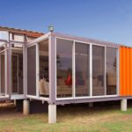 column foundation for a container house