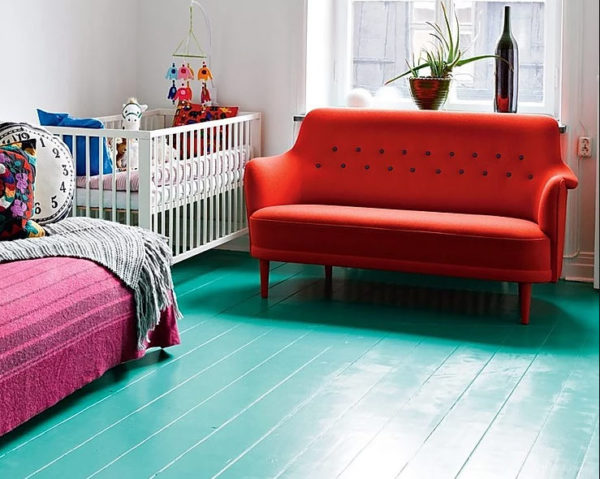 original painted floor