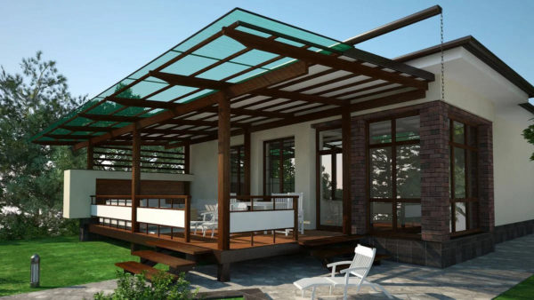 pergola attached to the house