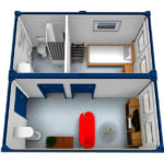 layout of two block containers