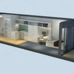 layout of a 40-foot container house