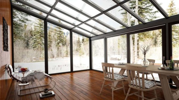 glazed veranda