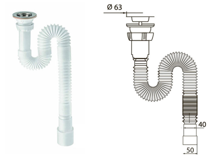 Draining from a corrugated hose