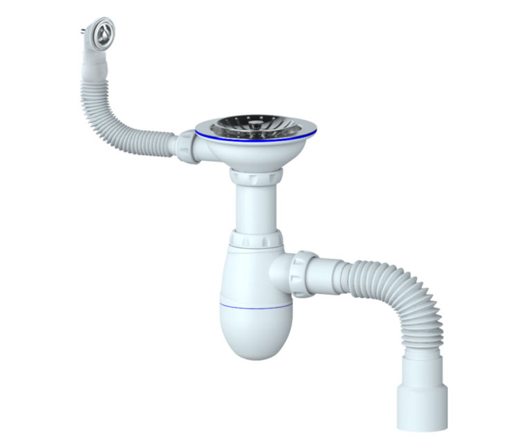 The siphon with overflow is installed not only for sinks, but also sinks